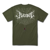 Color Bars X Playboy 'Black Widow' Tee - Military Green
