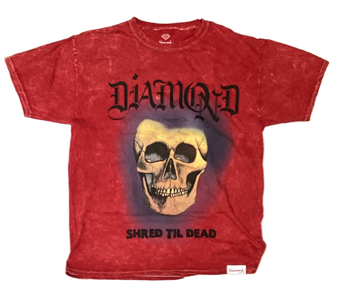 Diamond Supply Co. 'Shred' Vintage Washed Tee - Red