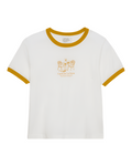 Vans 'De La Vans Ringer' Cropped Tee - White/Yellow