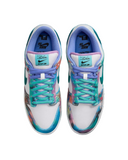 Nike SB x Futura Laboratories 'Dunk Low' Shoes - White/Geode Teal
