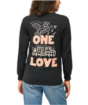 Obey 'One Love' L/S Tee - Off Black