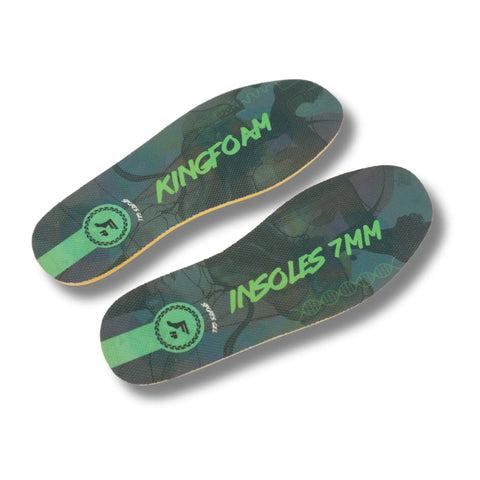 FP Insoles 'Kingfoam Zero Drop' Insoles - Dark Grey/Camo/Green (7MM)
