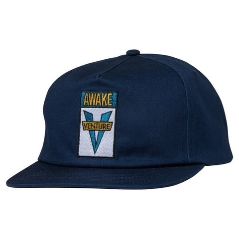 Venture x Awake Snapback Cap - Navy/Teal/Gold