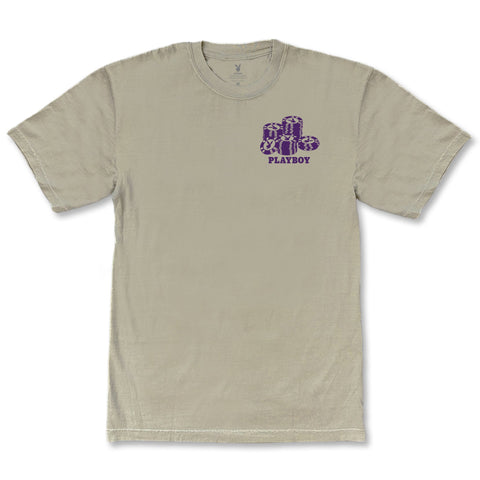 Color Bars X Playboy 'High Roller' Tee - Khaki