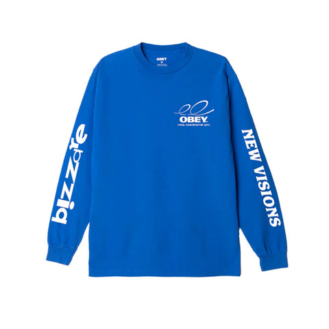 Obey 'Bizzare New Visions' L/S Tee - Pigment Electric Indigo