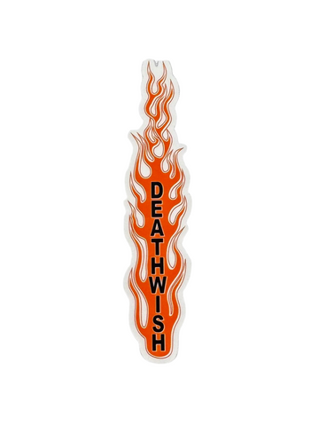 Deathwish 'Flame Logo' Sticker - Orange