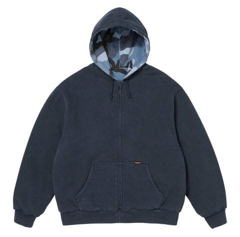 Supreme Reversible Work Zip Up Hooded Sweatshirt - Navy/Blue Camo