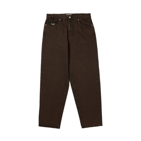 HUF 'Cromer' Washed Baggy Jeans - Bison