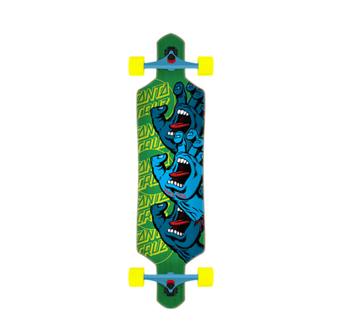 Santa Cruz 'Screaming Hand Stack' Complete Longboard - Green