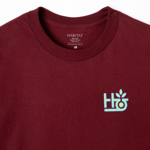 Habitat 'Speed Test' Tee - Maroon