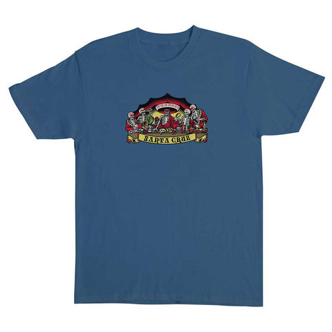 Santa Cruz 'Guzman Dead Diners' Tee - Blue Dusk
