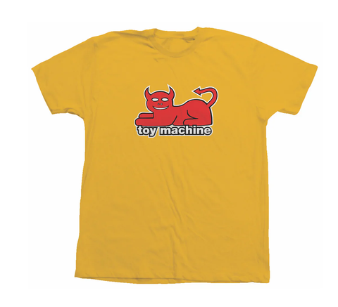 Toy Machine 'Devil Cat' Tee - Yellow