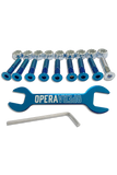 Opera Allen Hardware - Blue/Silver (7/8")