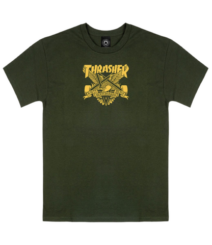 Thrasher X AntiHero 'Eaglegram' Tee - Forest Green