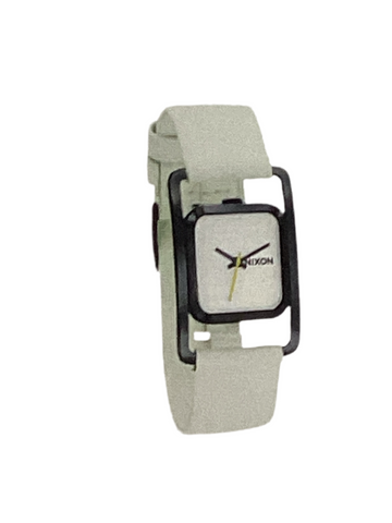 Nixon 'Dynasty Leather' Watch - All Black / Bone