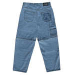 Frosted 'Transformer' Baggy Pants - Light Blue