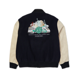 HUF 'Global Transit' Varsity Jacket - Navy