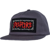 Spitfire 'Gas Mask Script Patch' Snapback Cap - Charcoal