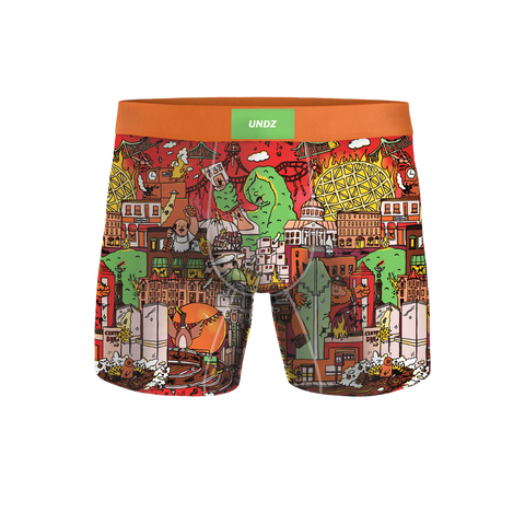UNDZ 'The Great Bagel On Fire' Boxer - Red