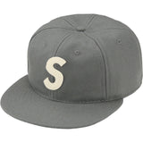 Supreme x Ebbets 'S Logo' Fitted 6-Panel Cap - Grey