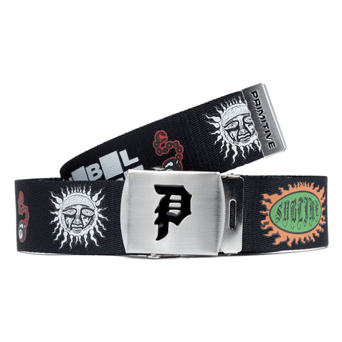 Primitive X Sublime 'Freedom Web' Belt - Black