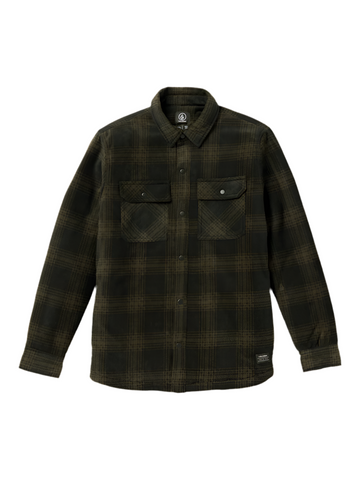 Volcom 'Bowered' Fleece-Lined Flannel - Bison