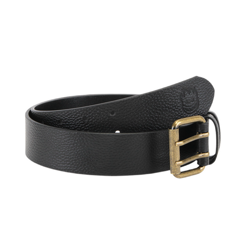 Spitfire 'Big Head' Leather Belt - Black