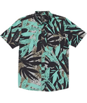 Volcom 'Waterside Floral' Short Sleeve - Dusty Aqua