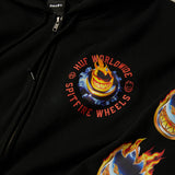 HUF x Spitfire 'Chrome Head' Zip-Up Hoodie - Black
