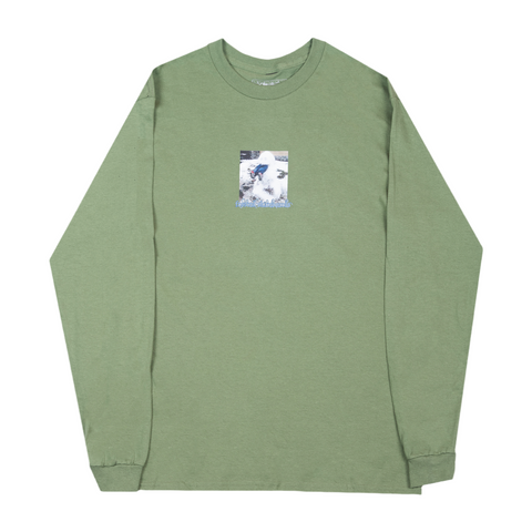 Frosted 'Snowman Graphic' L/S - Forest Green