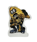 Heroin Skateboards 'Eggzilla Devouring His Son' Sticker - Bone