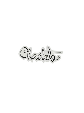 Chocolate 'Signature Logo' Sticker - Black