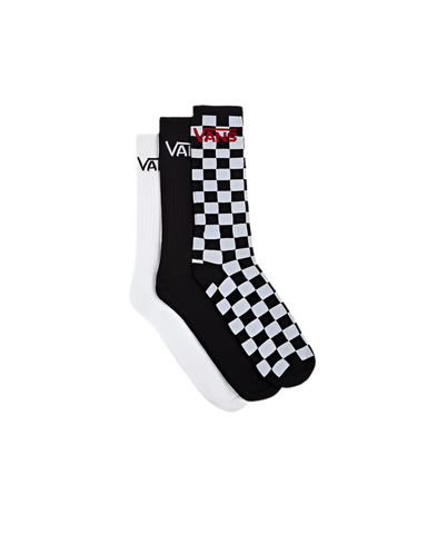 Vans 'Men Classic Check Crew' Socks - Black/White