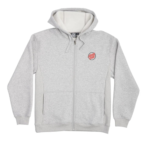 Santa Cruz 'Wavy Dot' Zip-Up Hoodie - Heather Grey