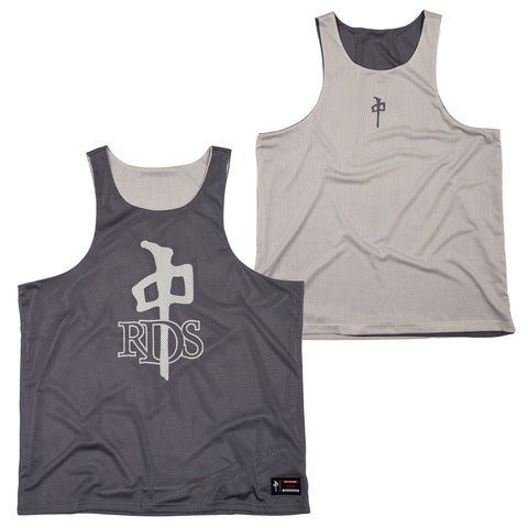 Red Dragon 'OG Logo' Mesh Tank - Grey (Reversible)