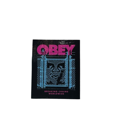 Obey 'Breaking Chains' Sticker - Pink