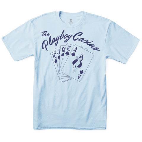 Color Bars X Playboy 'Casino' Tee - Light Blue