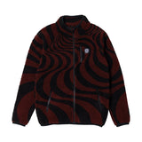 Spitfire 'Classic 87 Swirl' Fleece Jacket - Black/Dark Red