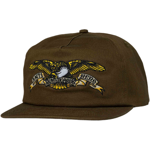 Antihero 'Basic Eagle' 5-Panel Snapback Cap - Brown