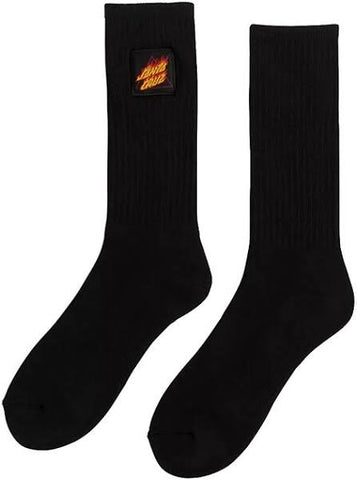 Santa Cruz 'Flamed Not A Dot' Crew Socks - Black
