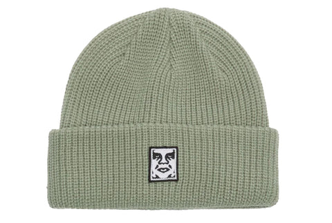Obey 'Mid Icon Patch Cuff' Beanie - Abbey Stone