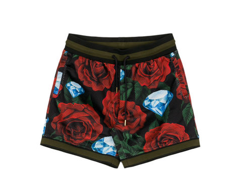 Diamond Supply Co. 'Roses' Mesh Shorts - Multi