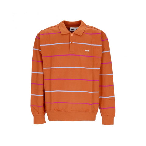 Obey 'Complete' Polo Sweatshirt - Bombay Brown Multi