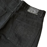 Frosted 'Wavy Classic' Baggy Jeans - Black