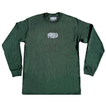 Frosted 'Silver Glitch Classic' L/S Tee - Forest Green
