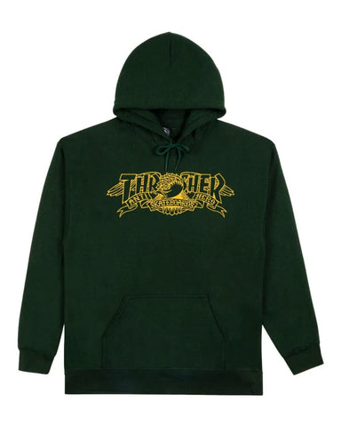 Thrasher x Antihero 'Mag Banner' Hoodie – Forest Green