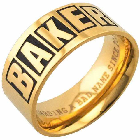 Baker 'Brand Logo' Gold Ring