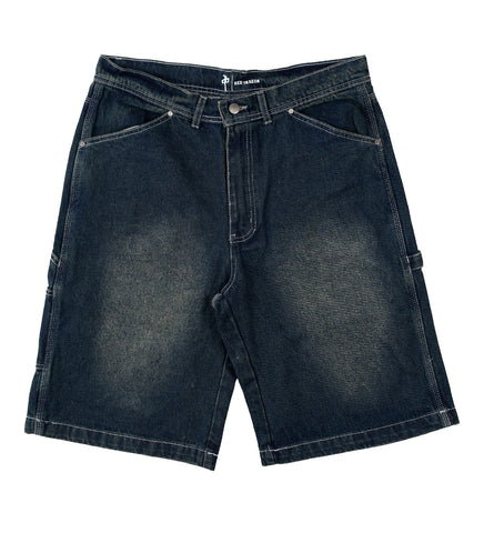 Red Dragon 'Mechanizer' Baggy Jean Shorts - Yellow Tint