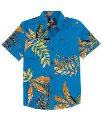 Volcom 'Paradiso Floral' Short Sleeve - Ocean Teal