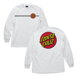 Santa Cruz 'Classic Dot' L/S Tee - White